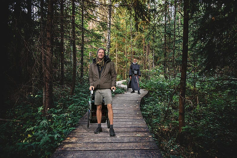 Heiko Gärtner und Franz Bujor im Wald